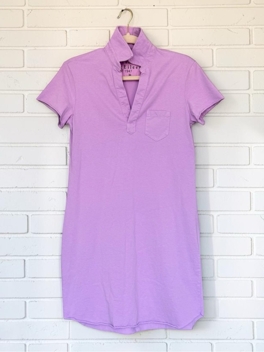 818 Frank & Eileen Lauren Polo Dress Violet Cotton Vintage Jersey XS